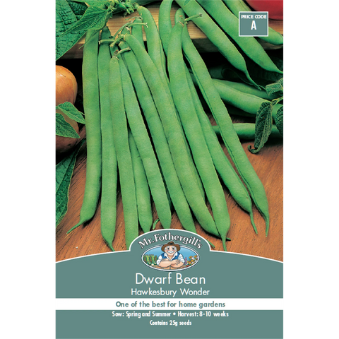 Mr Fothergill's Hawkesbury Wonder Dwarf Bean Vegetable Seeds
