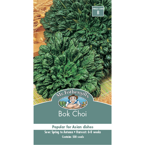 Mr Fothergill's Bok Choi Seeds - Quick-Maturing White-Stemmed Asian Greens