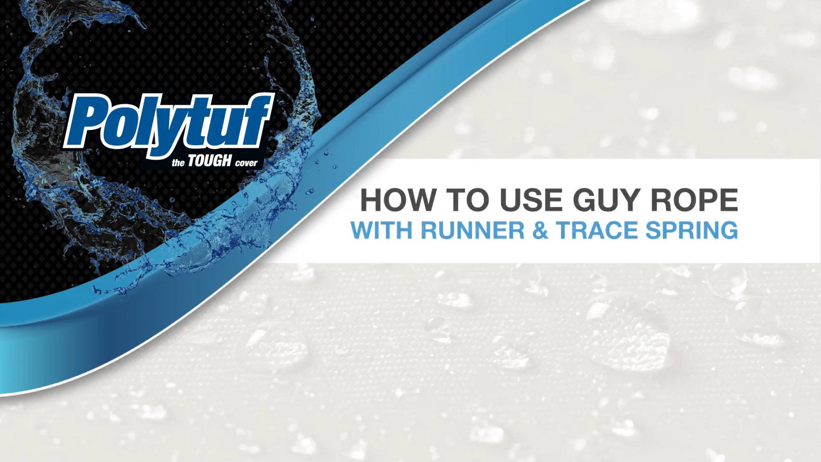 Polytuf Guy Rope 6mm x 3m with Runner & Trace Spring 2 Pack