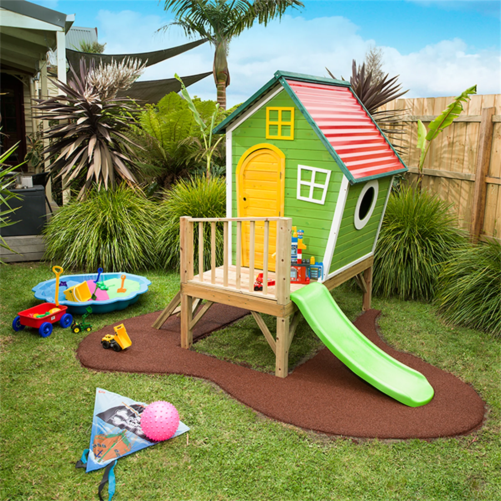 Pour-in-Place Wetpour Rubber Surfacing 1.5m2 Forest Green