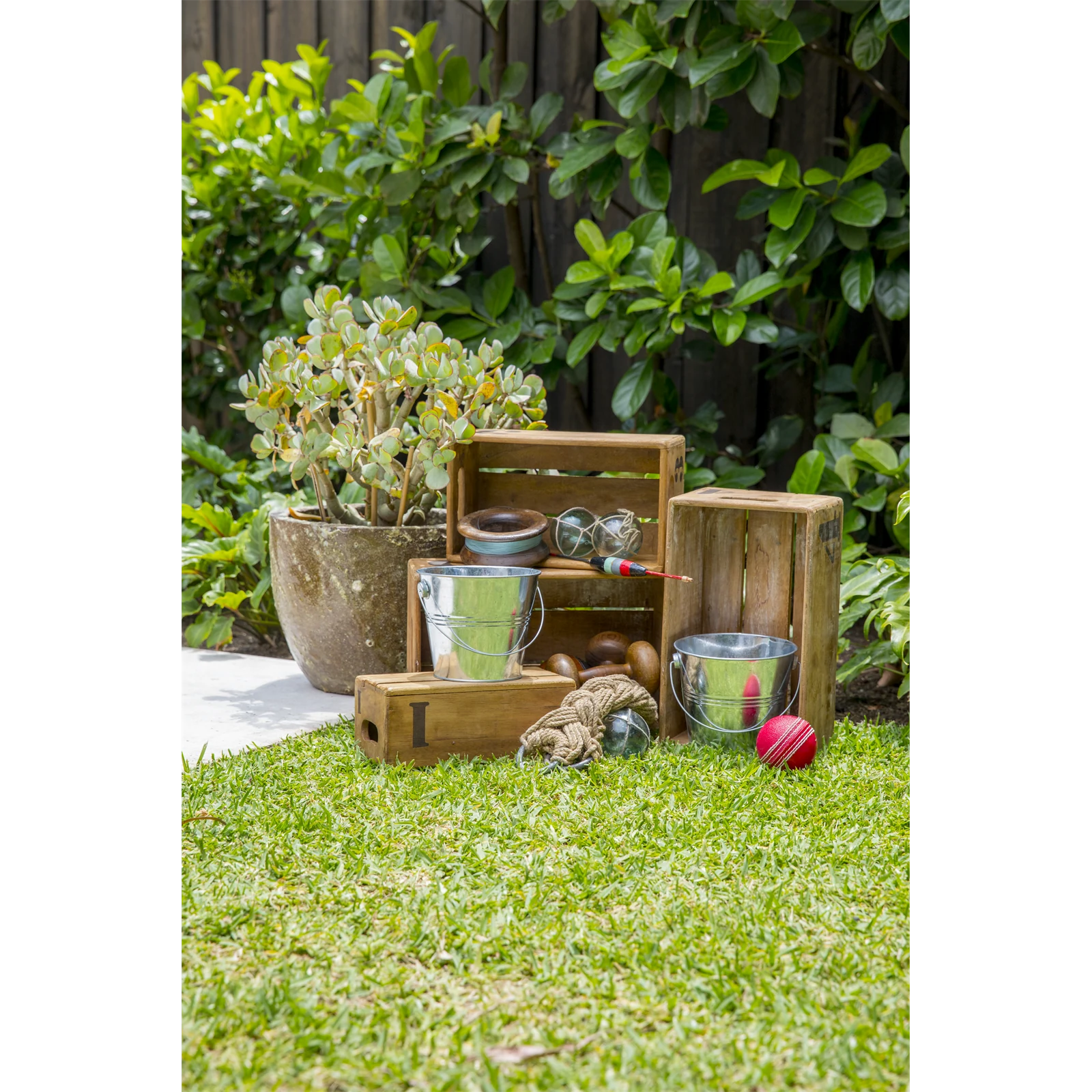 Waxworks Citronella Bucket Candle - Galvanised Metal Outdoor