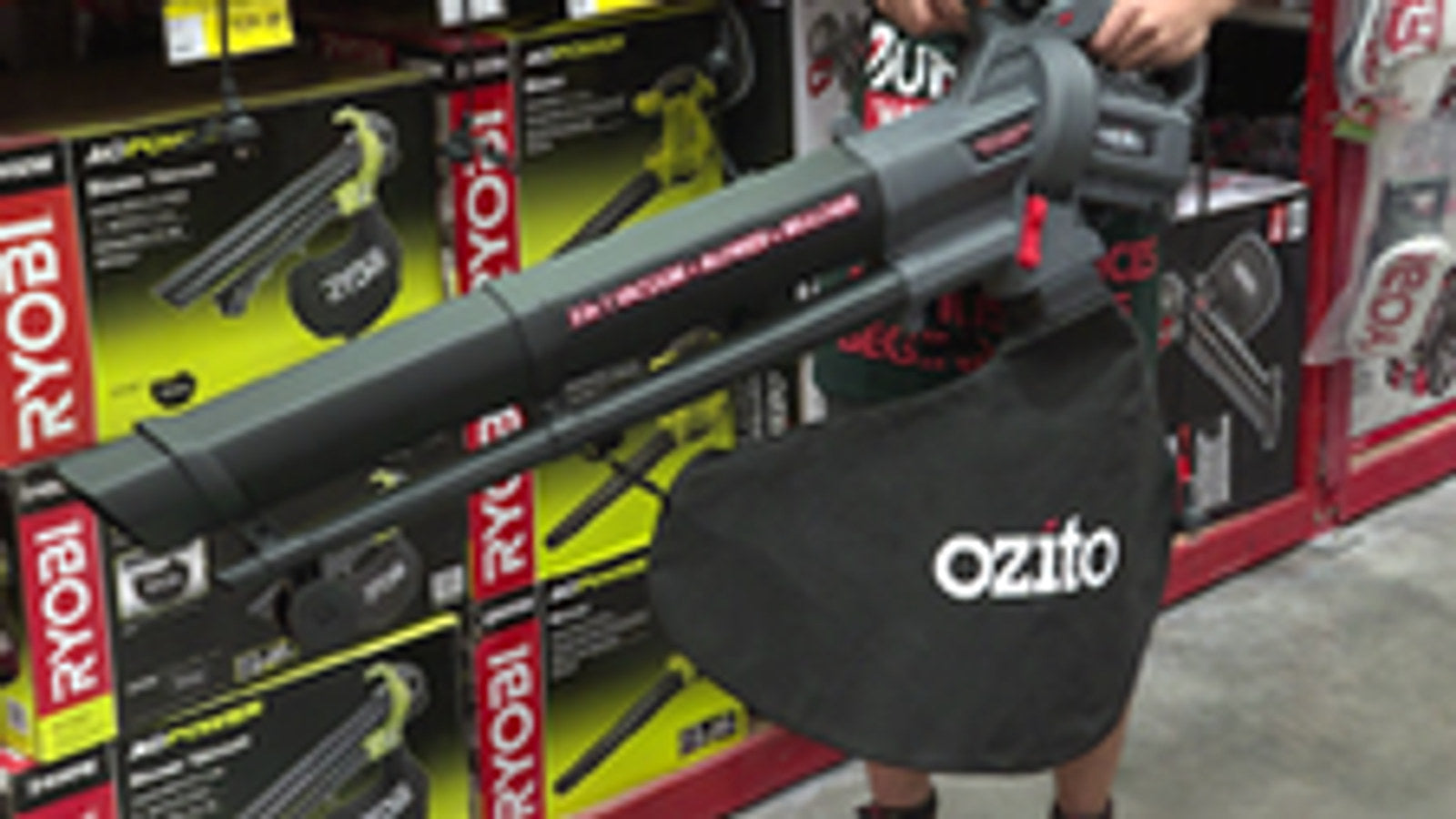 Ozito 2400W Corded 3-in-1 Blower Vacuum Mulcher with Bag, Variable Speed BLV-2401