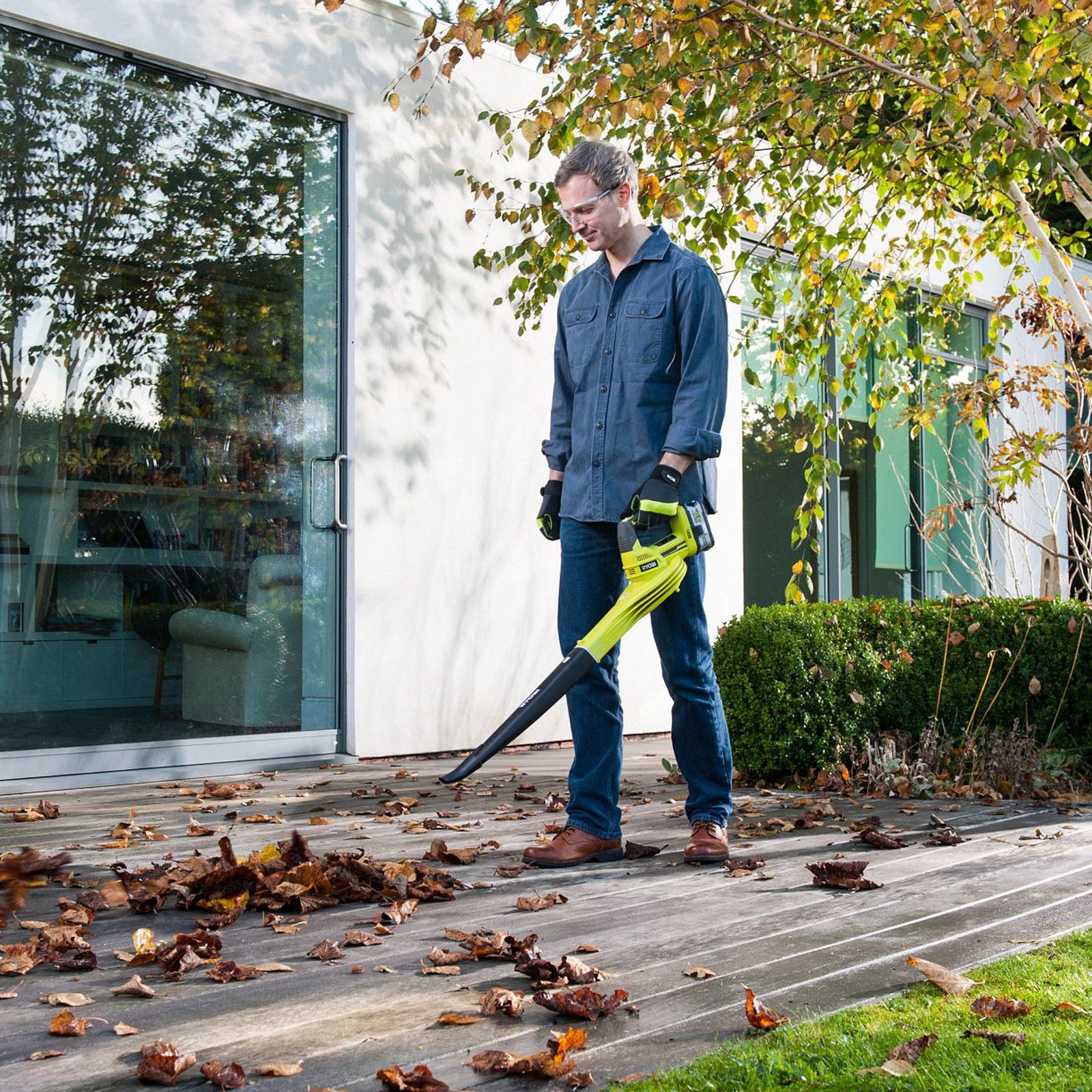Ryobi One+ 18V Cordless Garden Blower 245km/h - Tool Only OBL1820S