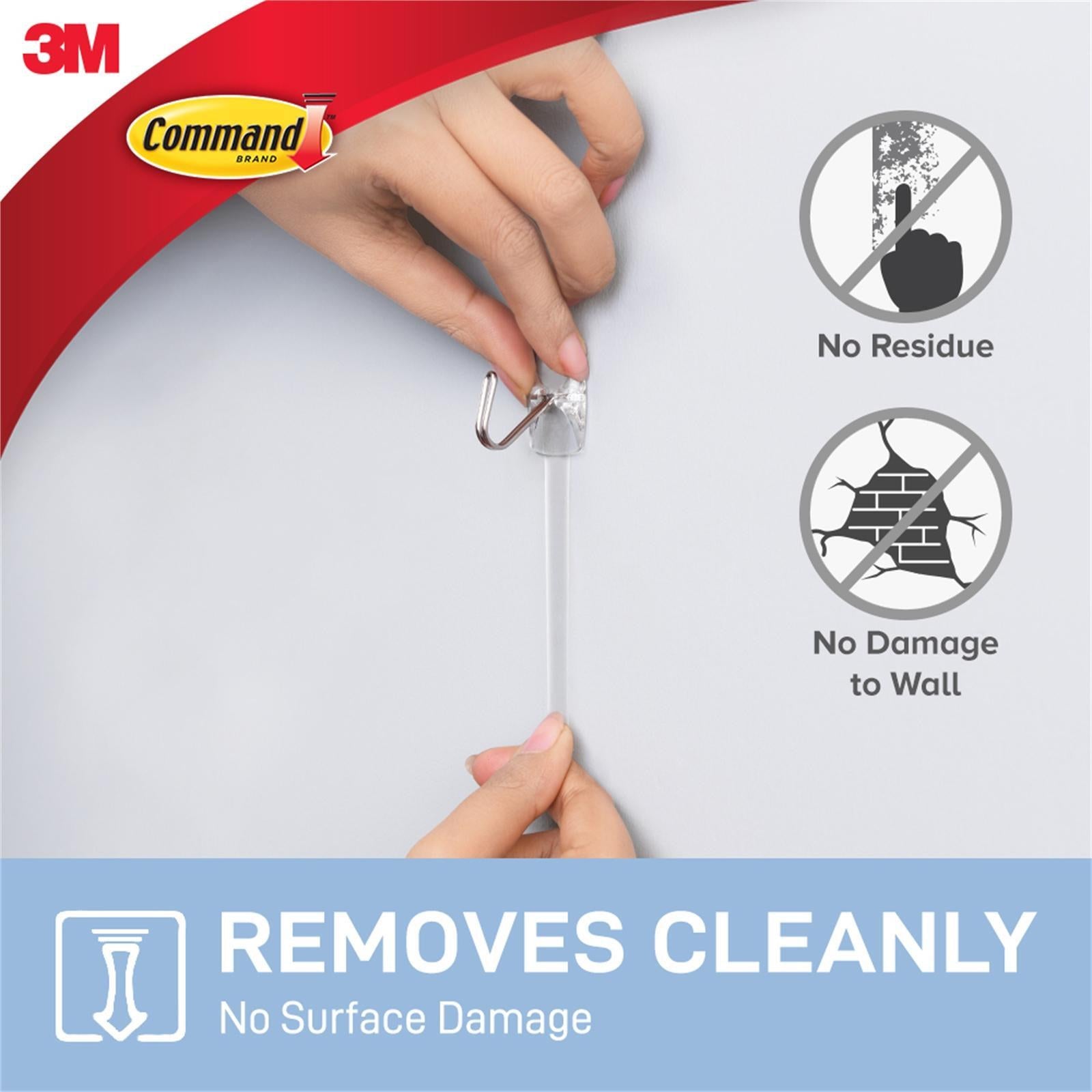 Command Small Clear Adhesive Utensil Hooks - 3 Pack, Damage-Free