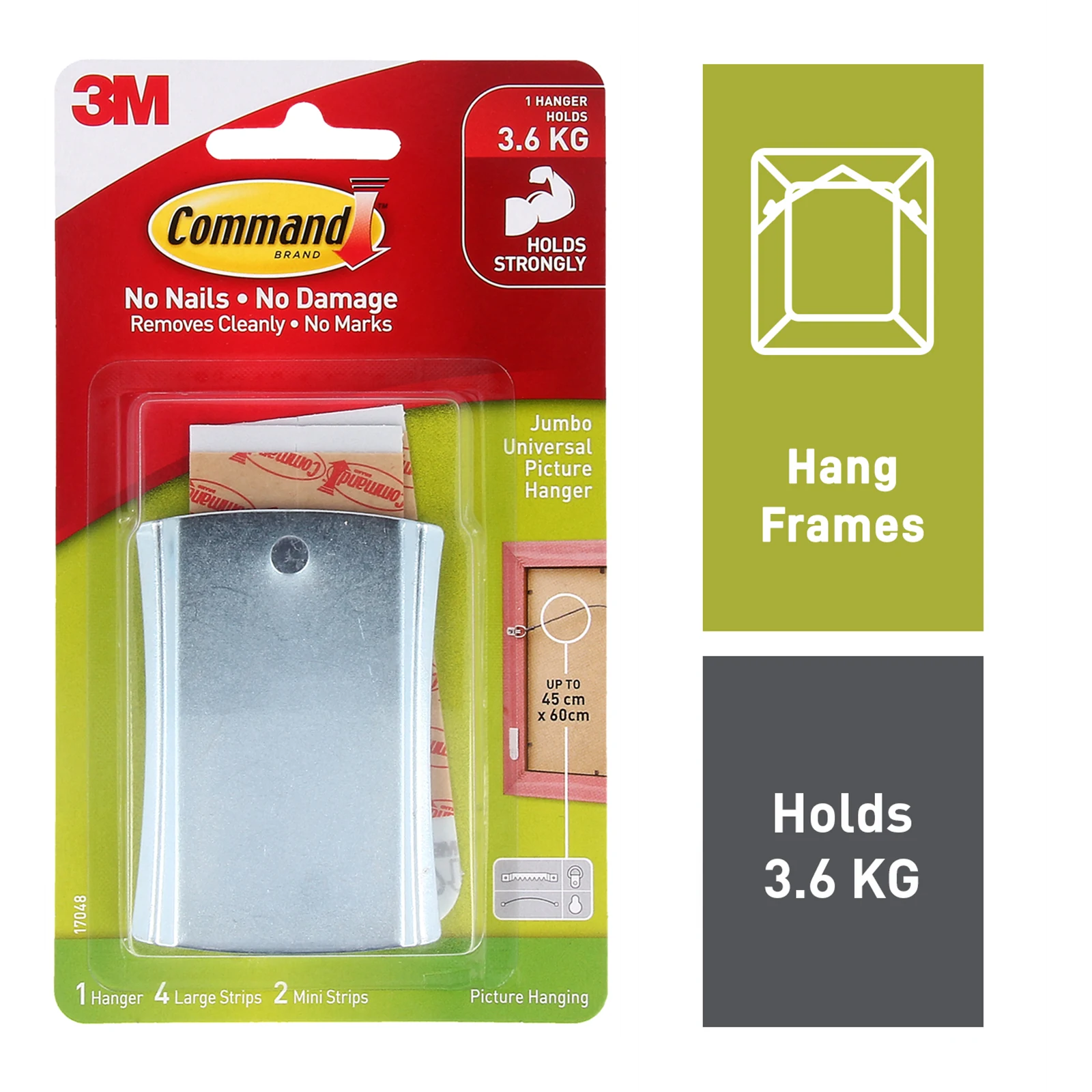 Command Jumbo Metal Adhesive Universal Picture Hanger