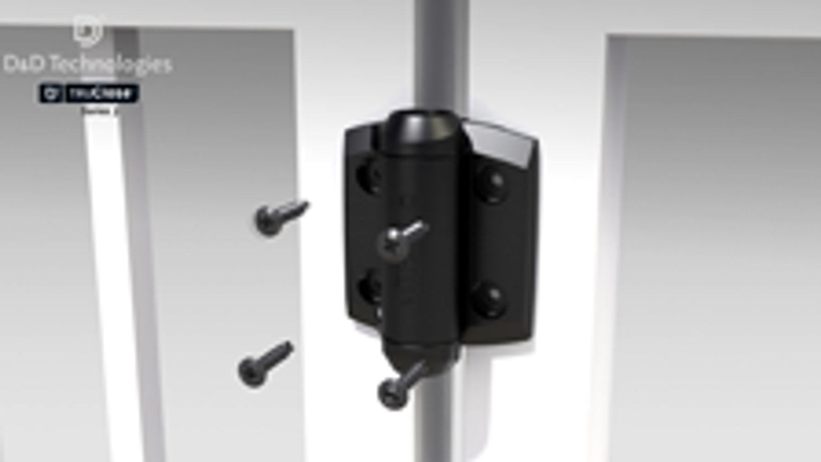 D&D Technologies TruClose Adjustable Self-Closing Pool Gate Hinges Black