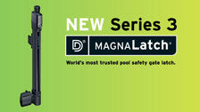 D&D Technologies MagnaLatch Pool Gate Safety Kit with TruClose Hinges, Black, Top Pull Series 3