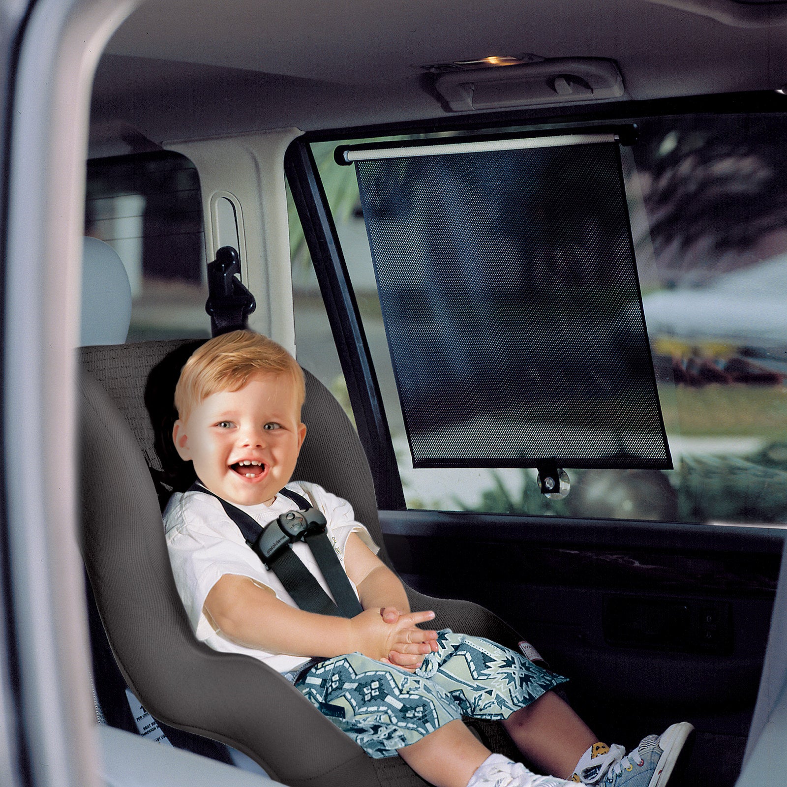 Dreambaby Adjustable Car Window Shade 2 Pack Black Suction-Mount