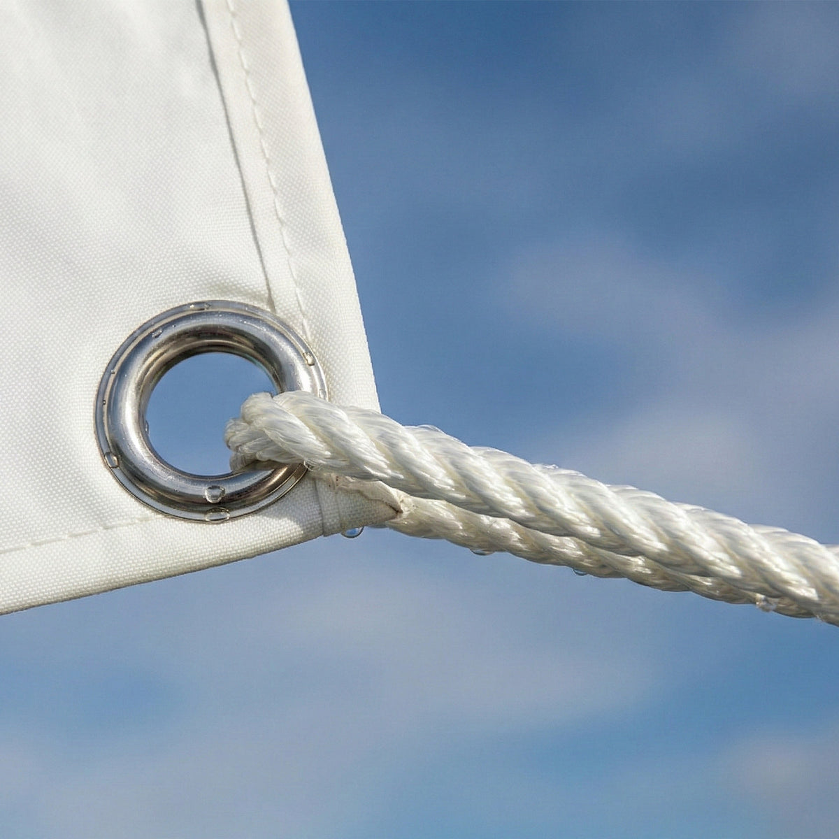 Grunt Super Silver 4mm x 20m Rope, White Twisted Polypropylene, Floats, 240kg Break Strength
