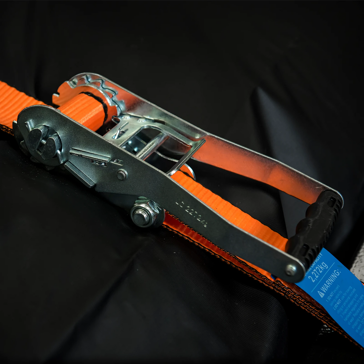 Grunt 50mm x 8m Ratchet Tie Down, Orange Polyester Webbing