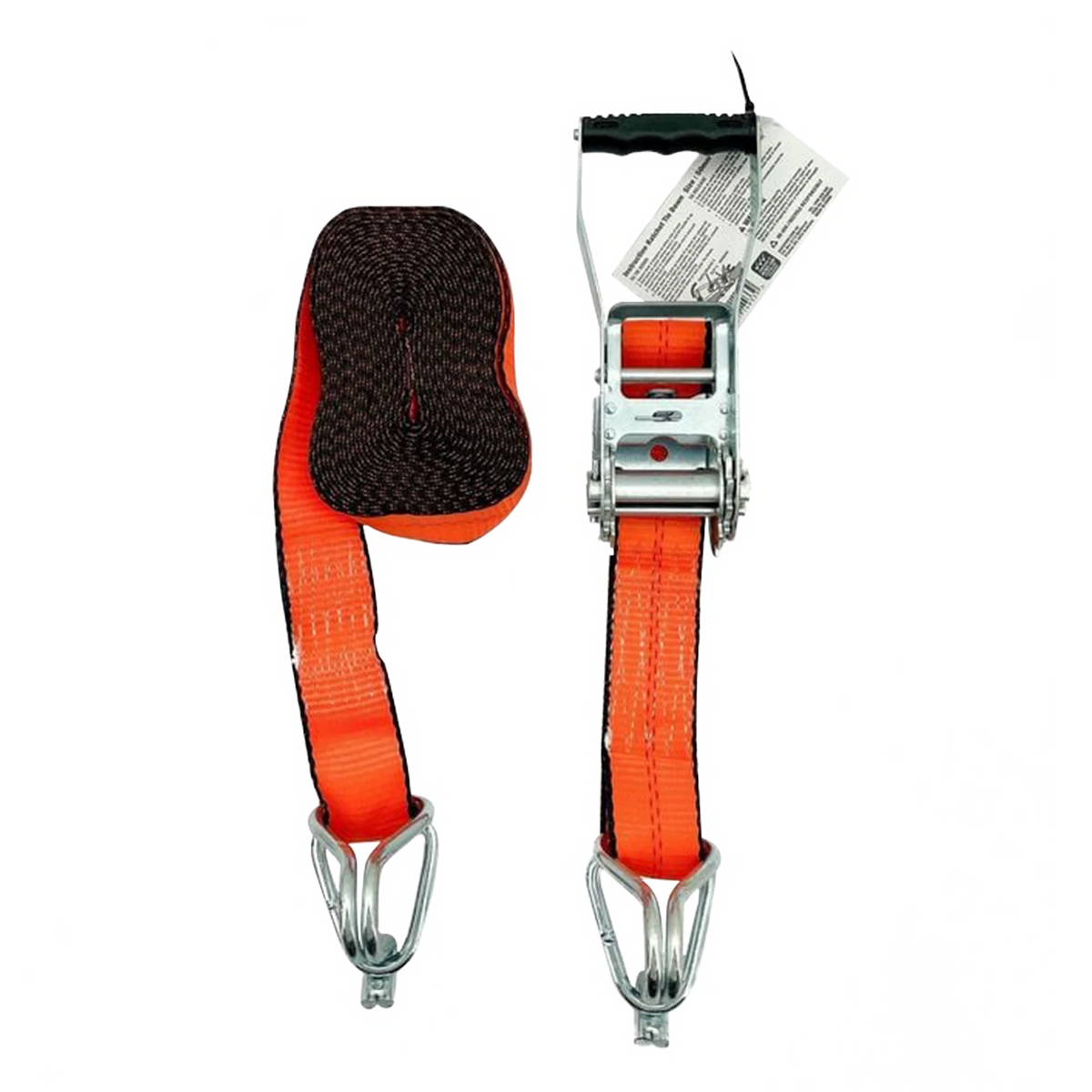Grunt 50mm x 8m Ratchet Tie Down, Orange Polyester Webbing