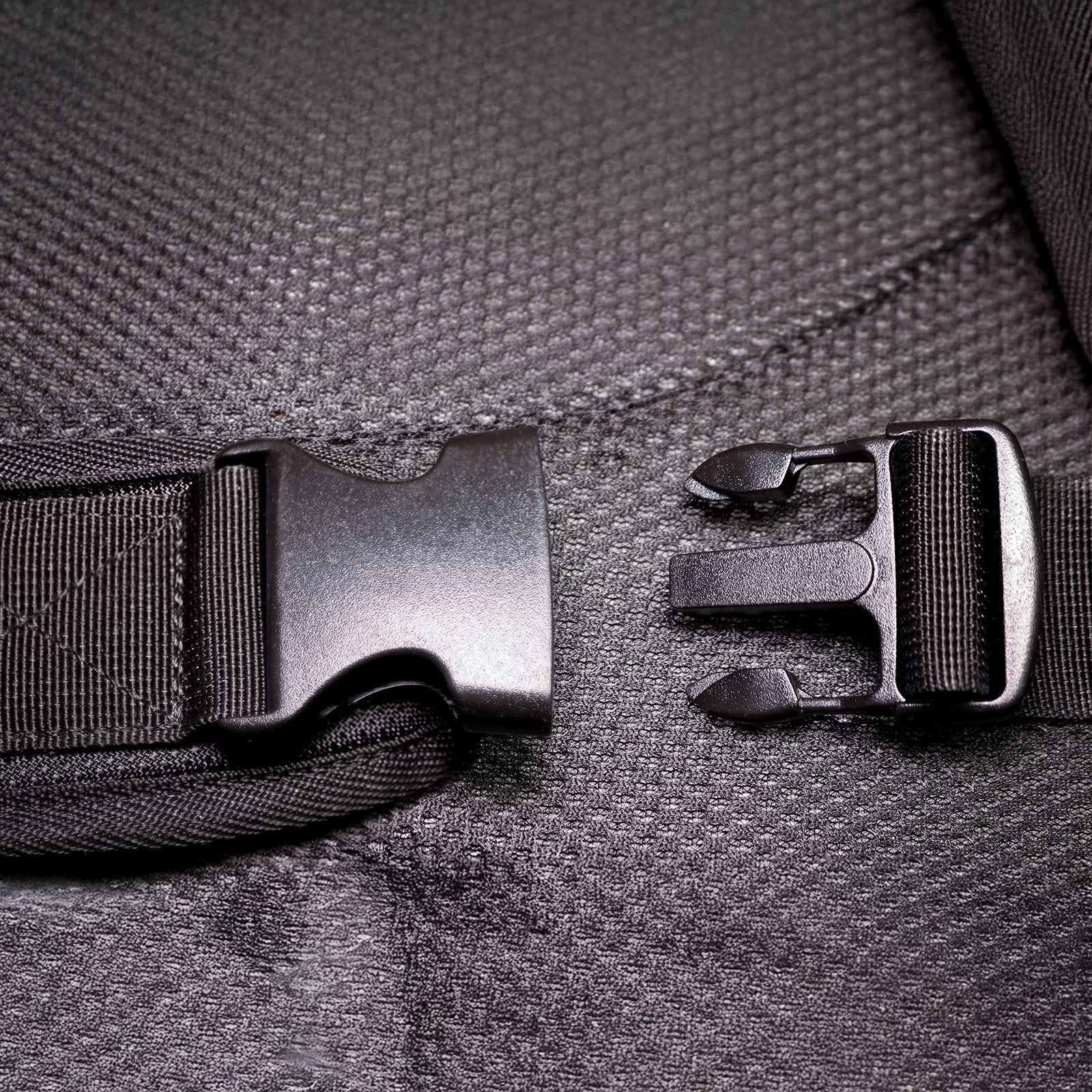 Grunt 25mm Black POM Adjustable Release Webbing Buckle - 2 Pack
