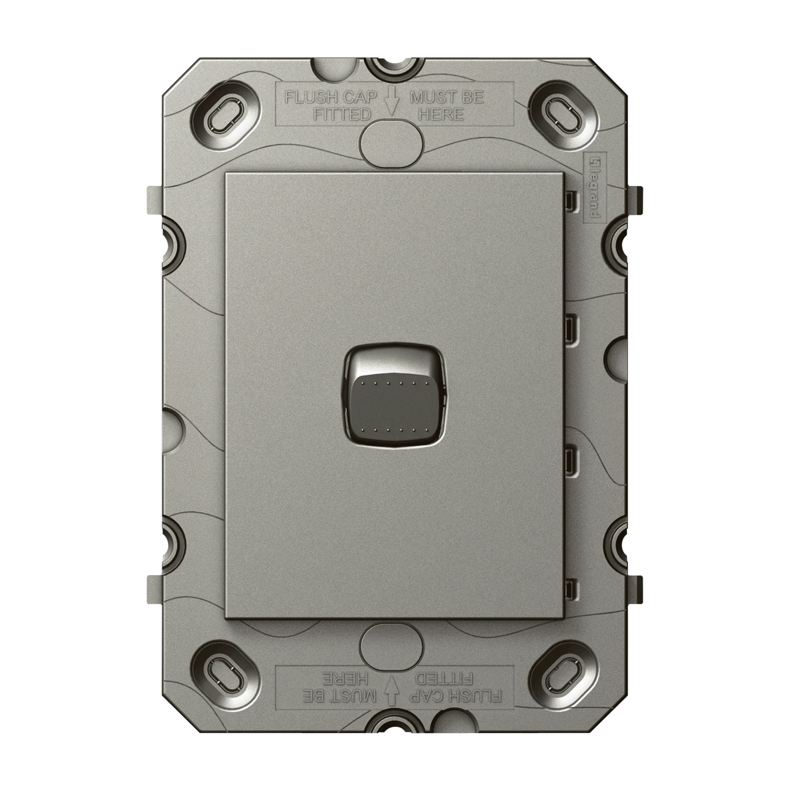 HPM ARTEOR 1 Gang Wall Switch Grid Magnesium 240V Polycarbonate