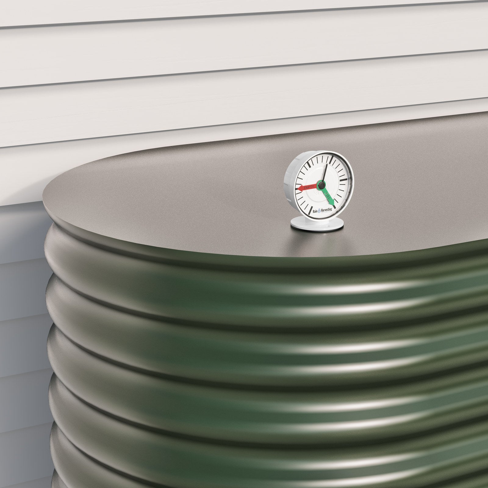 Rain Harvesting Tank Gauge, White PVC Water Level Indicator