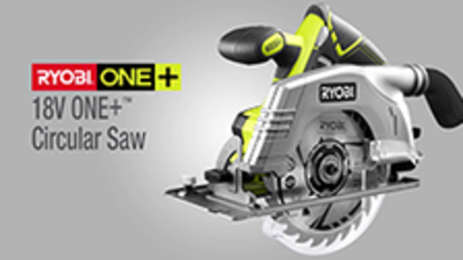 Ryobi 18V ONE+ 165mm Cordless Circular Saw, Skin Only, Hypergreen R18CS-0