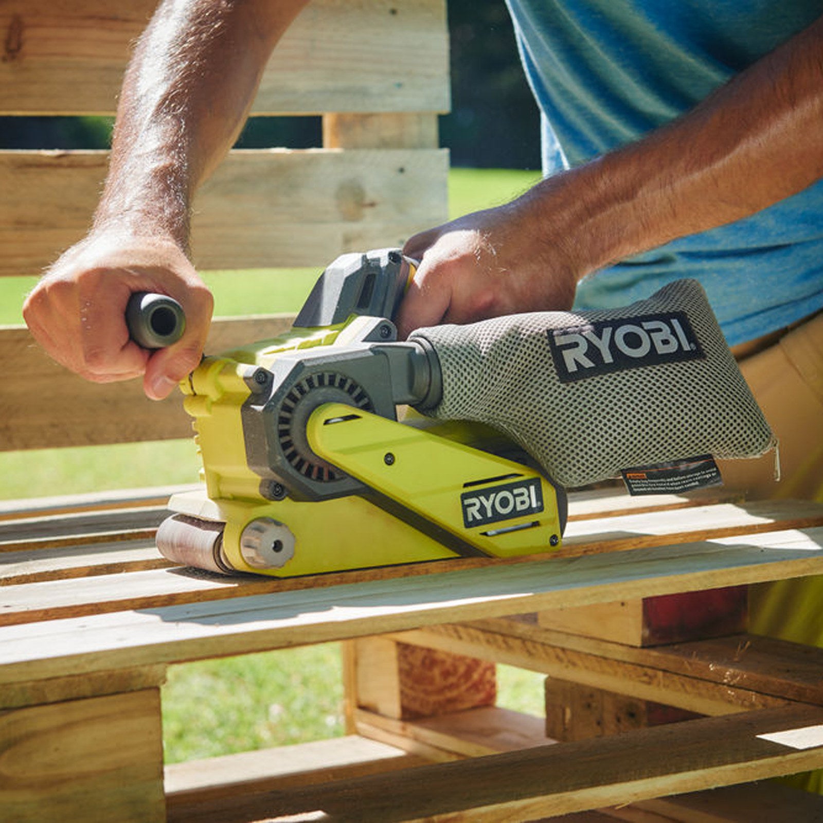 Ryobi 18V ONE+ Belt Sander R18BS-0 Cordless Skin Only, 250m/min Belt Speed