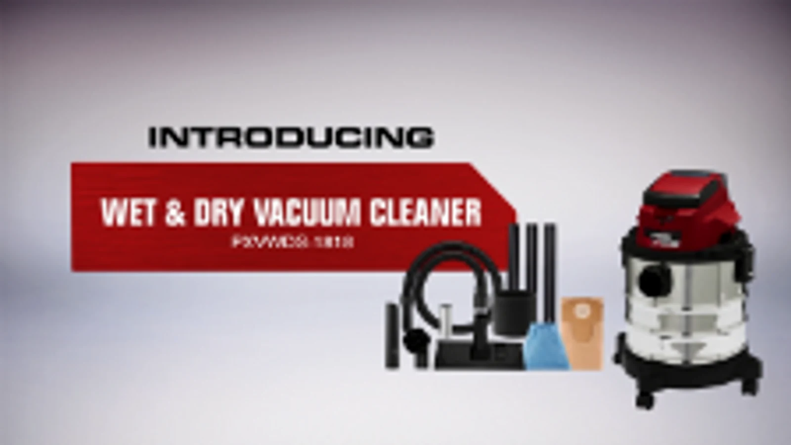 Ozito PXC 18V Cordless Wet & Dry Vacuum Cleaner PXVWDS-1818 - Skin Only, Stainless Steel Tank