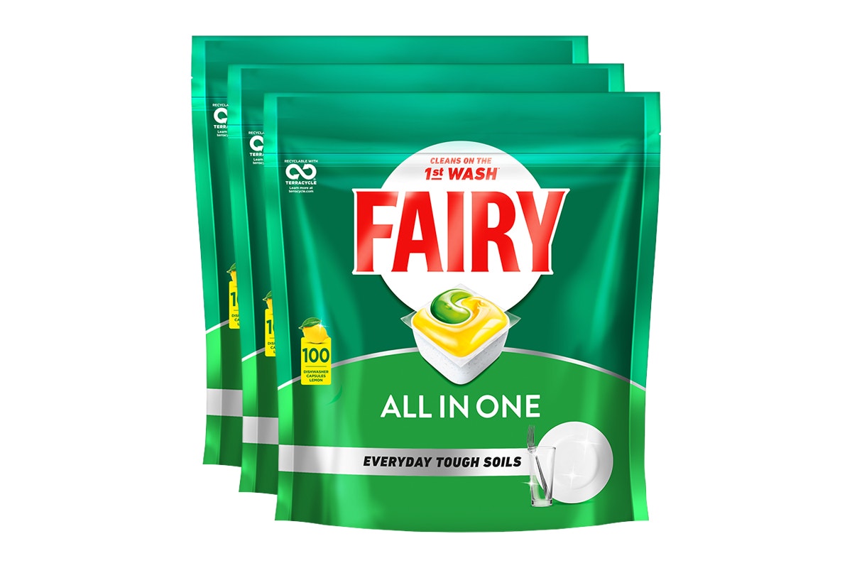 Fairy All In One Lemon 300 Dishwasher Tablets (3 x 100 Pack)