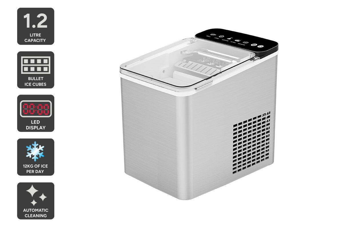 Kogan 12kg Ice Cube Maker (Stainless Steel)