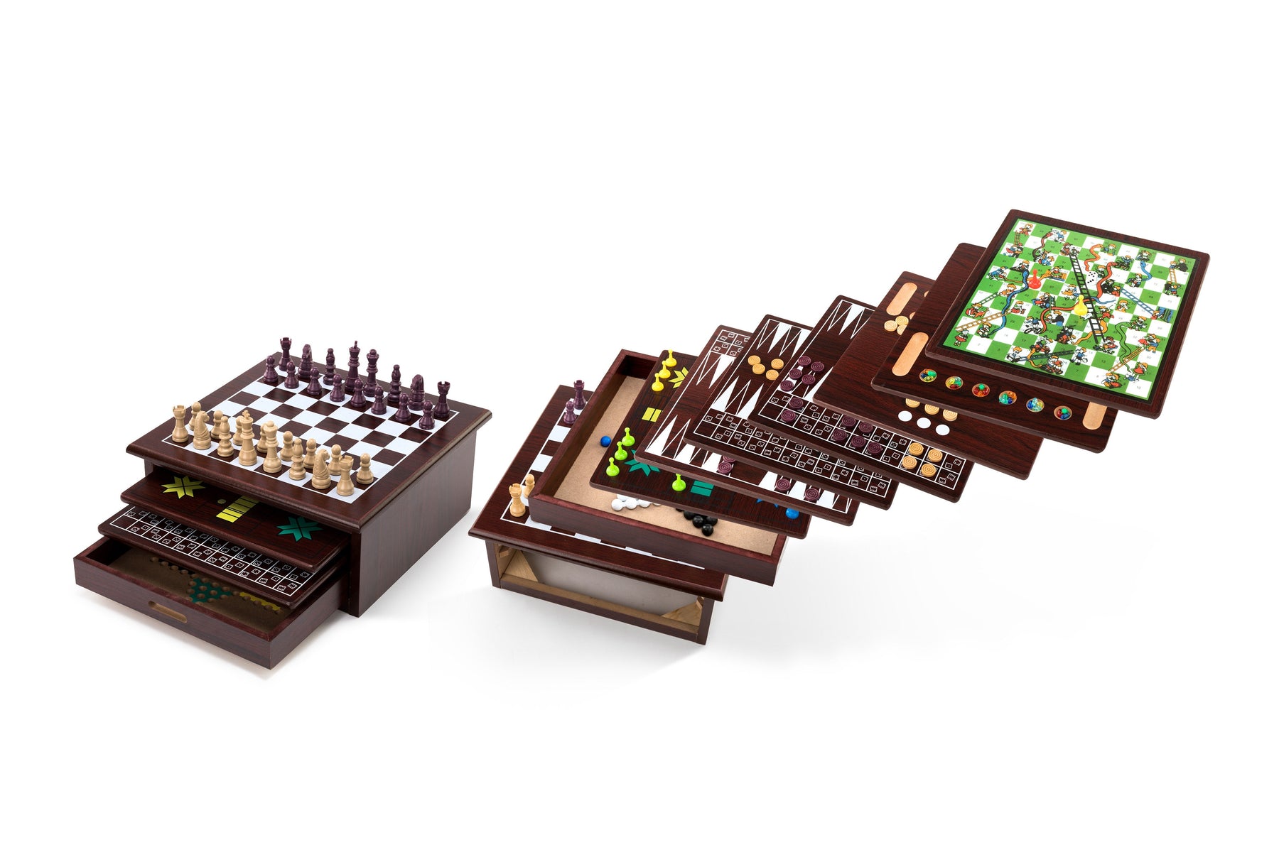 Kogan 15-in-1 Games Board (Dark Brown)