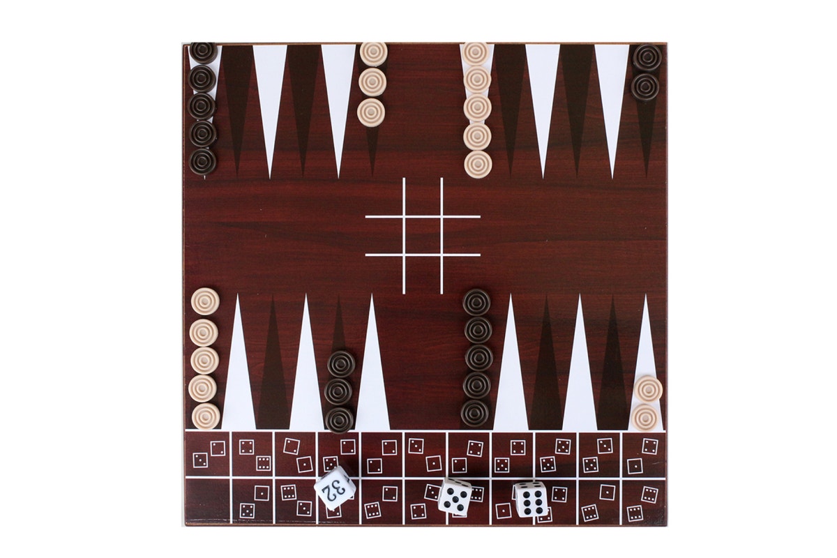 Kogan 15-in-1 Games Board (Dark Brown)