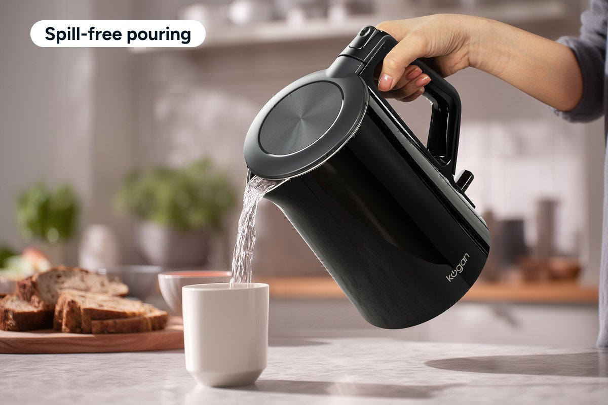 Kogan Double Wall Kettle (Black)