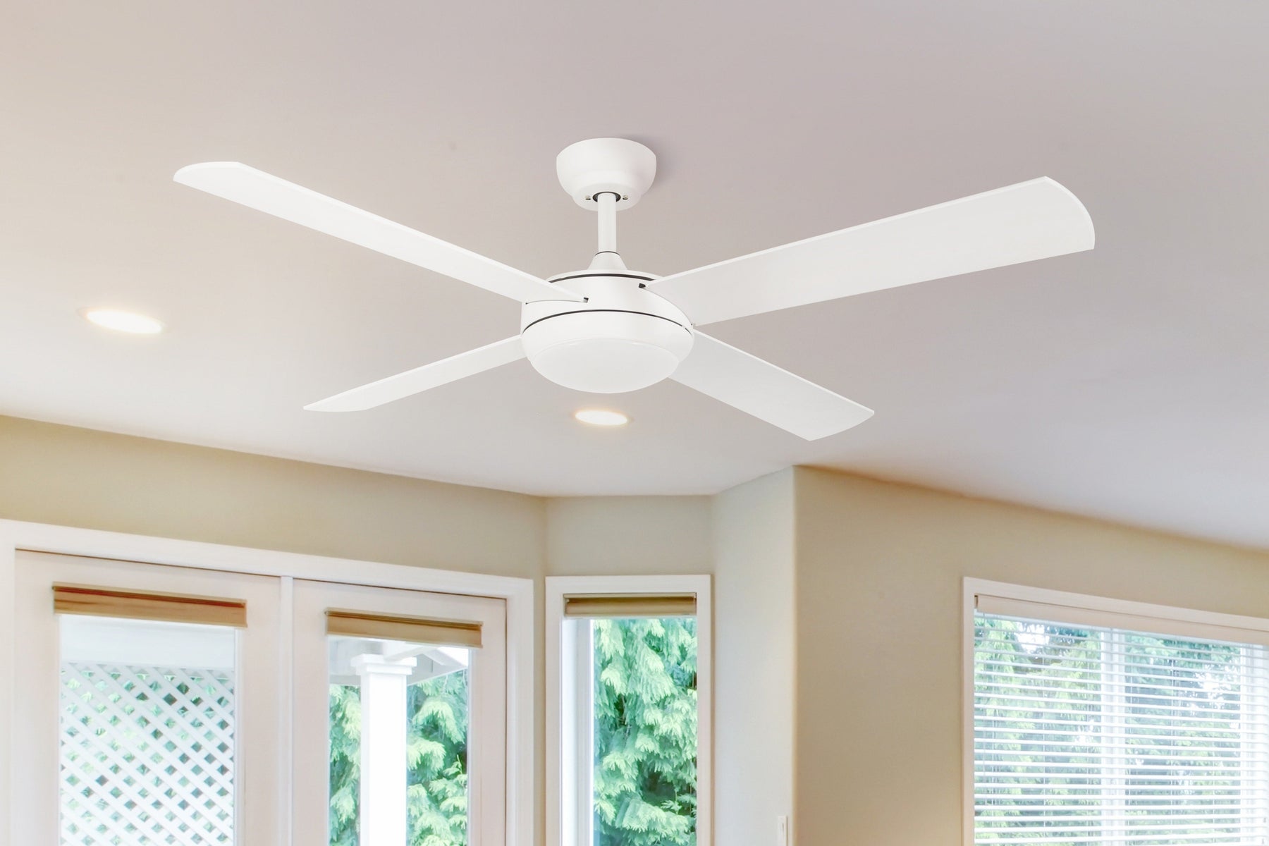 Kogan SmarterHome™ 132cm DC Motor Ceiling Fan with LED Light - White - SuperSaverAU - view 4