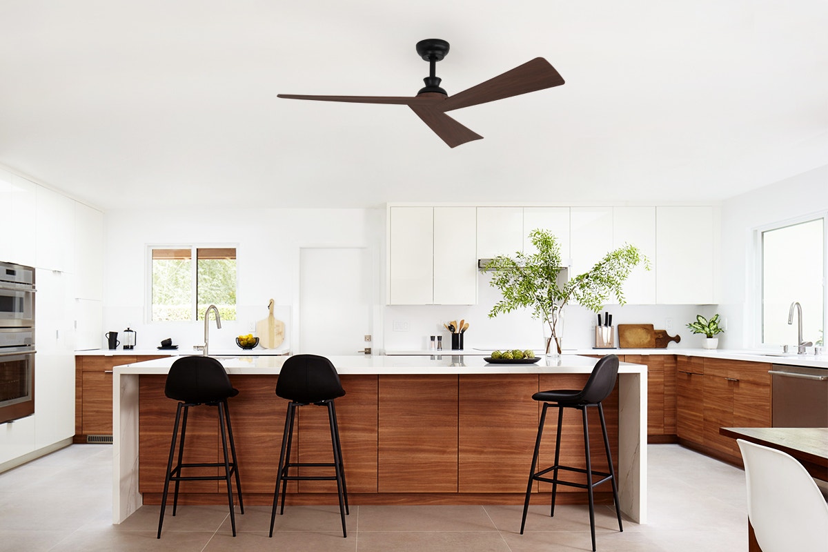 Kogan 132cm DC Motor Ceiling Fan with Remote (Walnut)