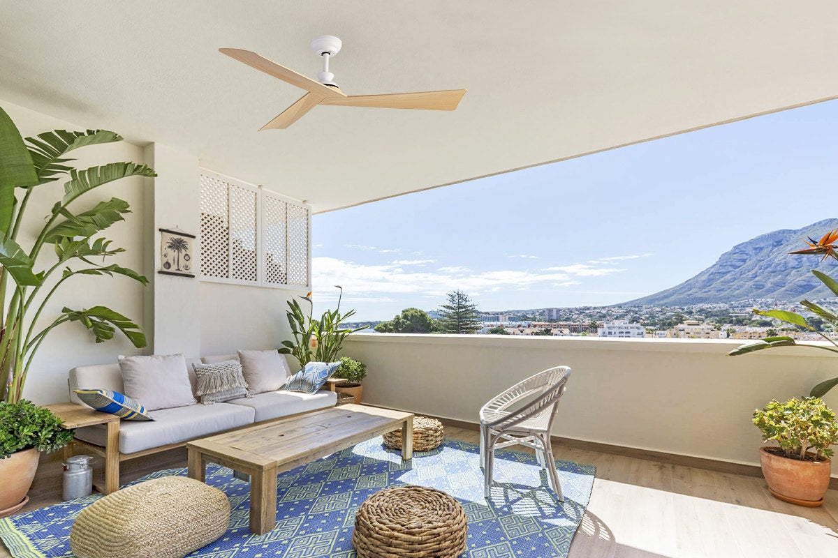 Kogan 132cm DC Motor Ceiling Fan with Remote (Oak)