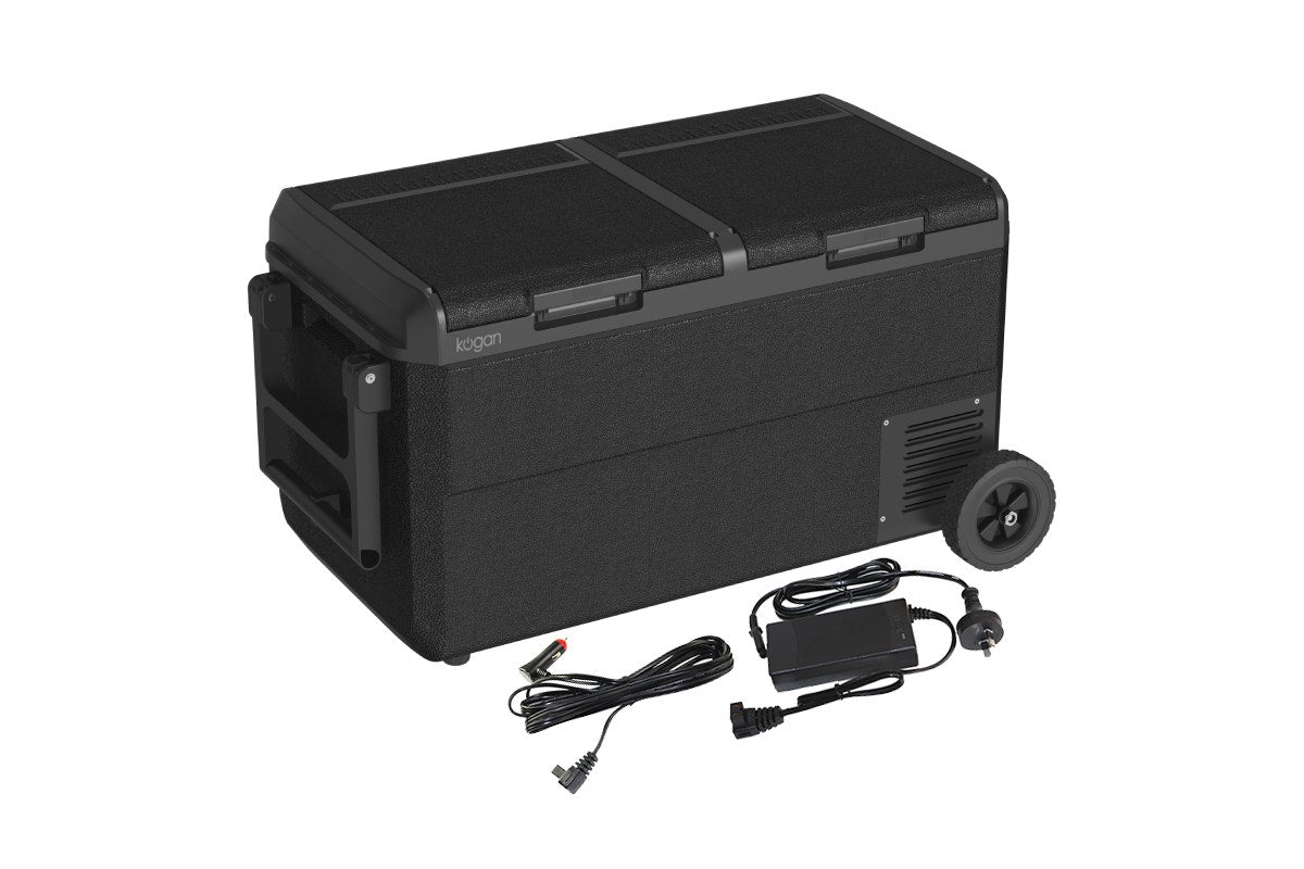 Kogan 75L Dual Zone Portable Fridge Freezer with Wheels