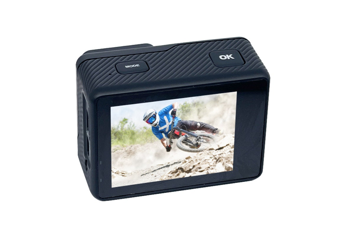 Kogan 4K Dual Screen Wi-Fi Action Camera with Waterproof Case