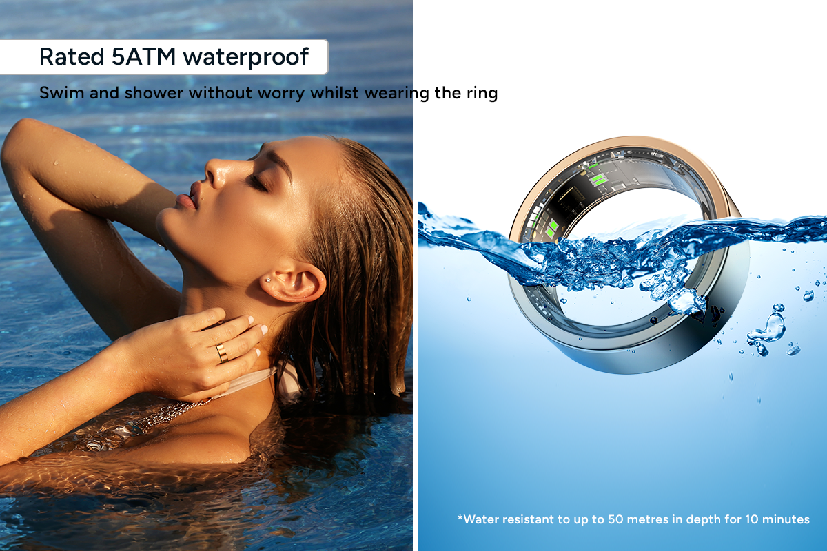 Kogan Aura Smart Ring (Rose Gold; Size 7)