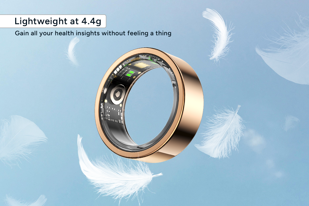 Kogan Aura Smart Ring (Rose Gold; Size 7)