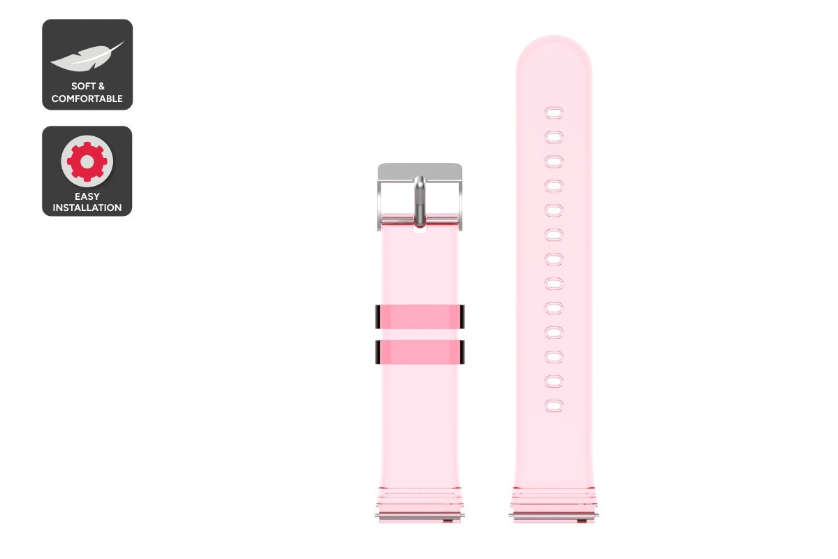Strap for Kogan Aura Smart Watch - Pink Transparent)