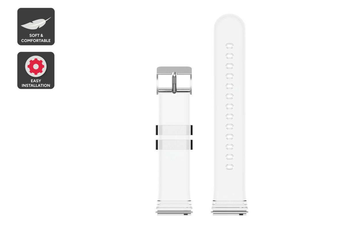 Strap for Kogan Aura Smart Watch - White Transparent)
