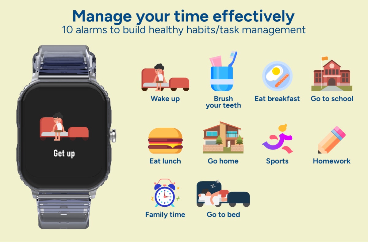 Kogan Aura Smart Watch - Black Transparent)