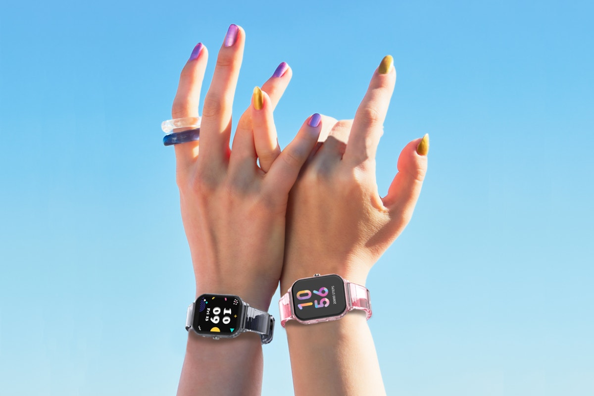 Kogan Aura Smart Watch - Pink Transparent)