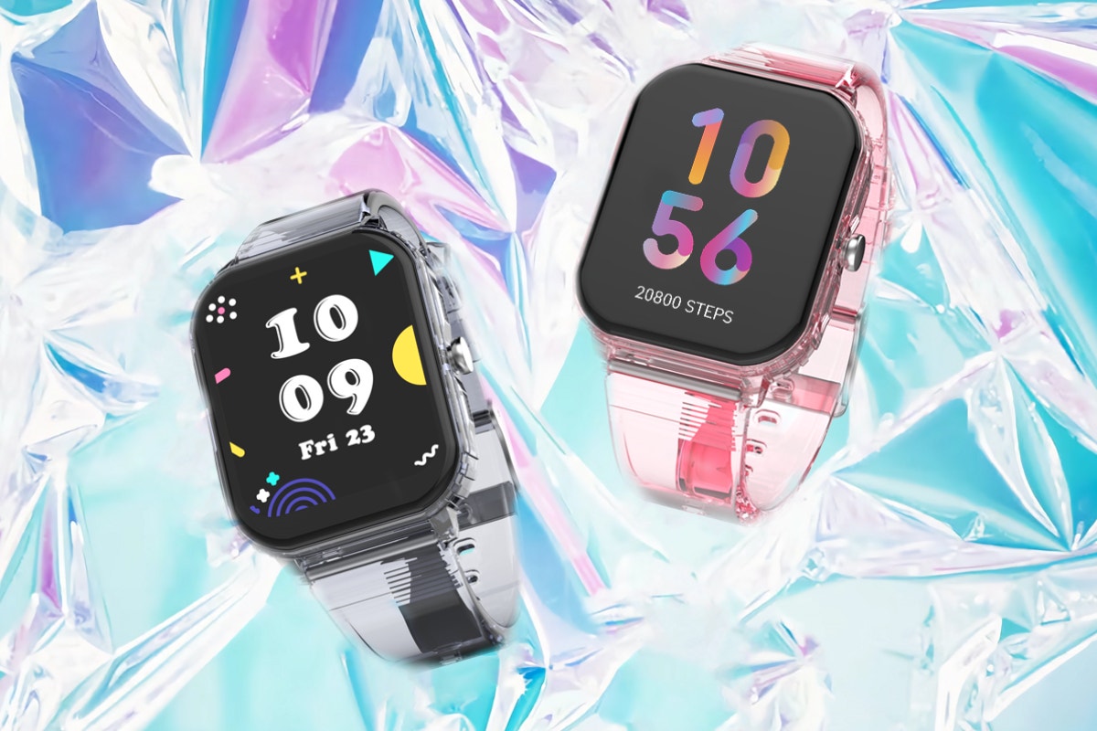 Kogan Aura Smart Watch - Pink Transparent)