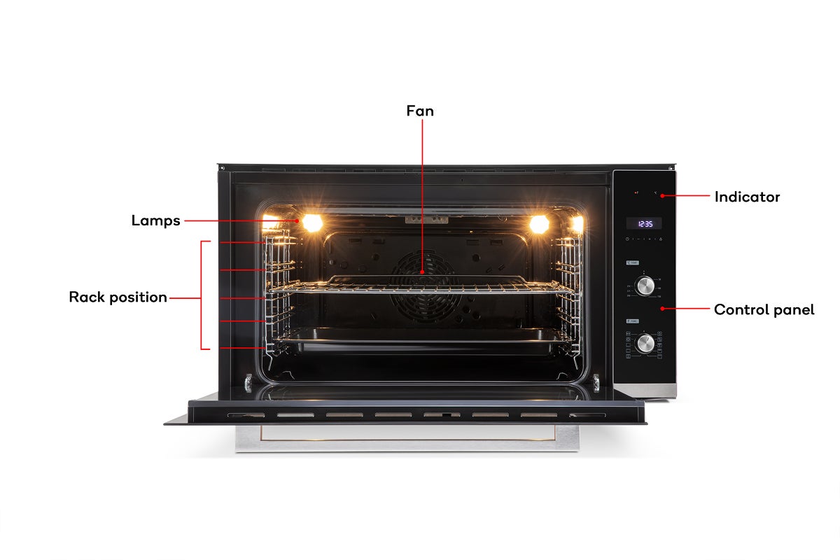 Kogan 90cm Electric Built-in Oven with Digital Timer (10 Functions)