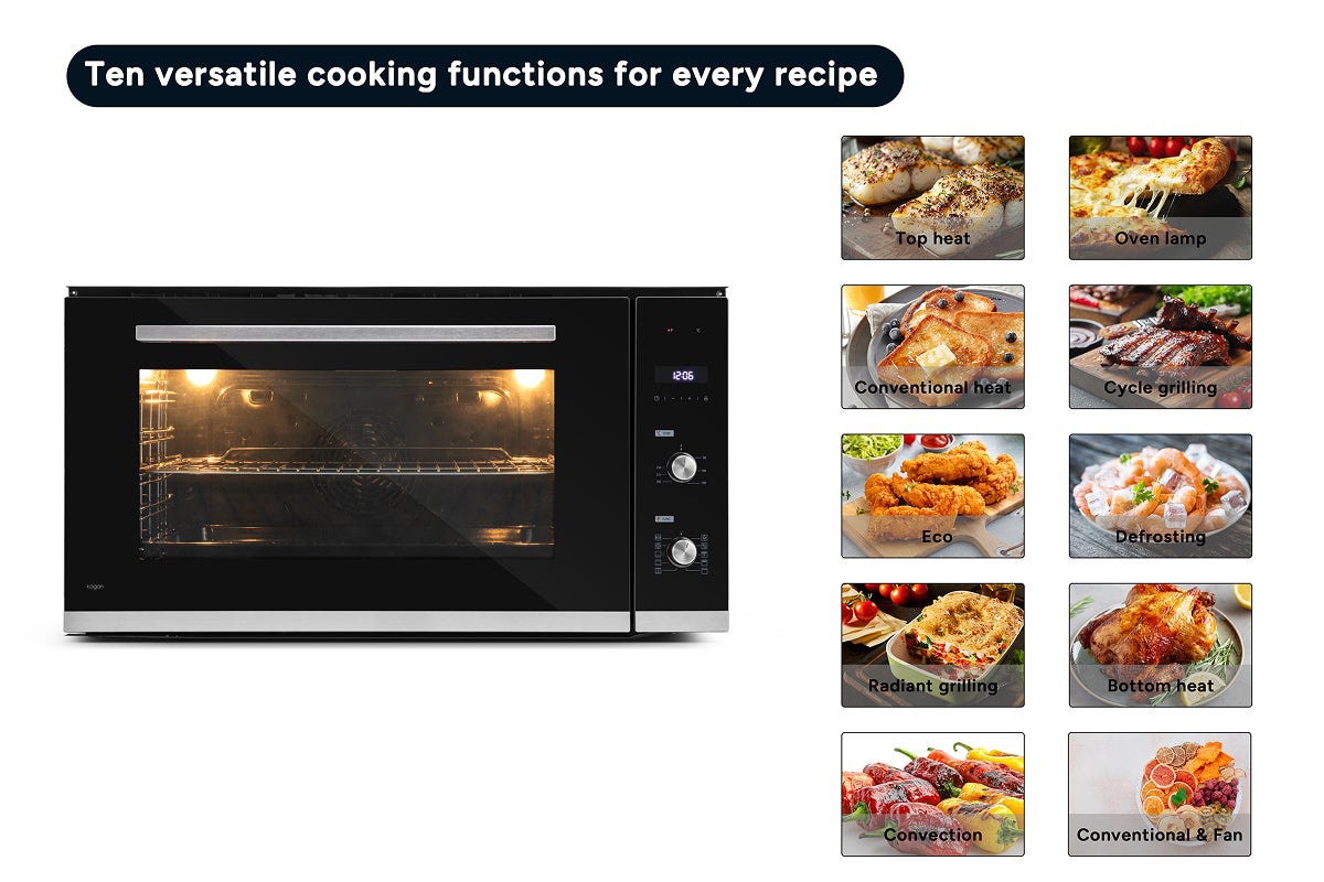 Kogan 90cm Electric Built-in Oven with Digital Timer (10 Functions)