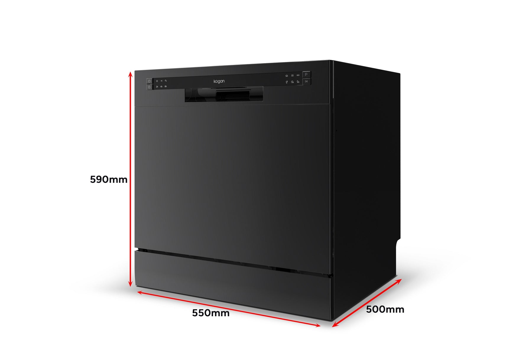 Kogan Benchtop Dishwasher (8 Place, Black)