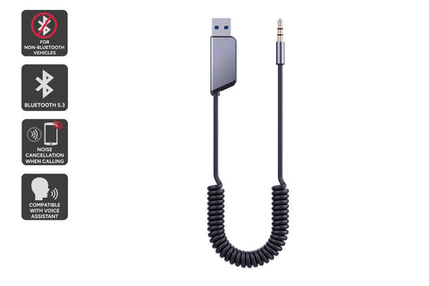 Kogan USB Powered Car Bluetooth Adapter with 3.5mm Aux