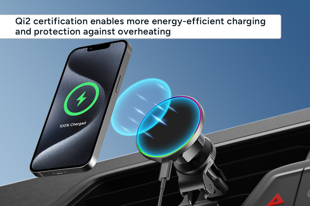 Kogan Qi2 15W Magsafe Compatible Wireless Car Charger