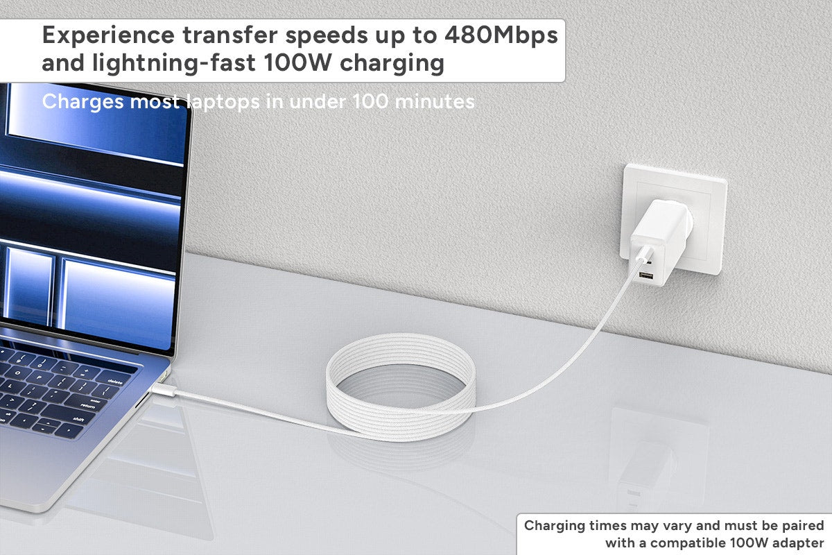 Kogan 100W PD Woven USB-C Charging Cable - 2m - SuperSaverAU - view 6