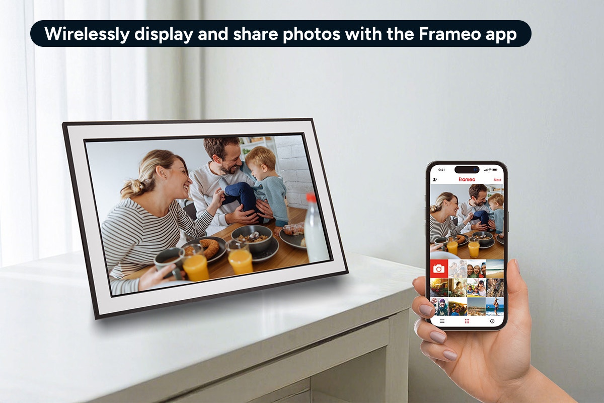 Kogan 15.6" Wi-Fi Digital Photo Frame with Frameo App (Black)