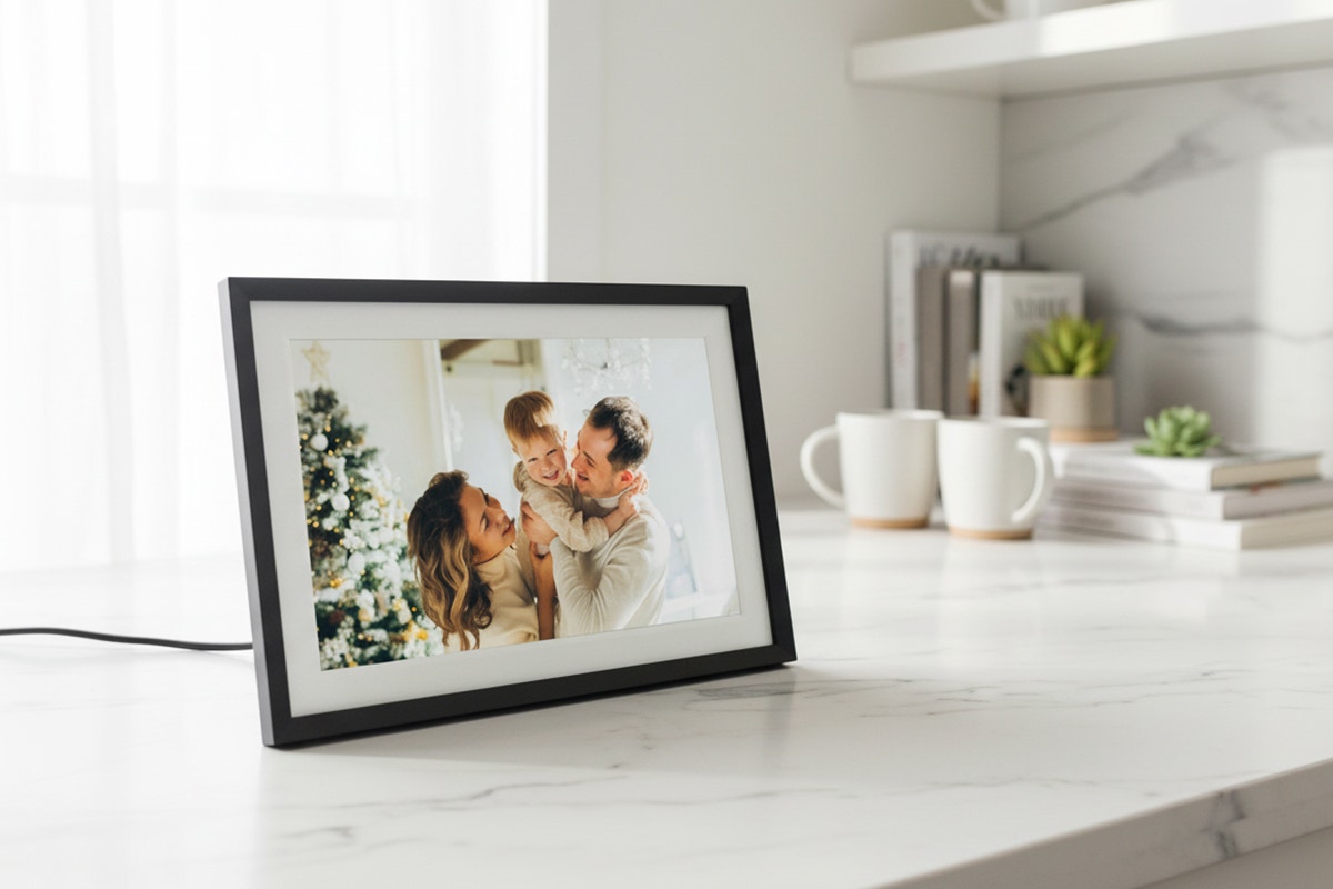 Kogan 10.1" Touch Screen Digital Photo Frame with Frameo App (Including 3 Frames)