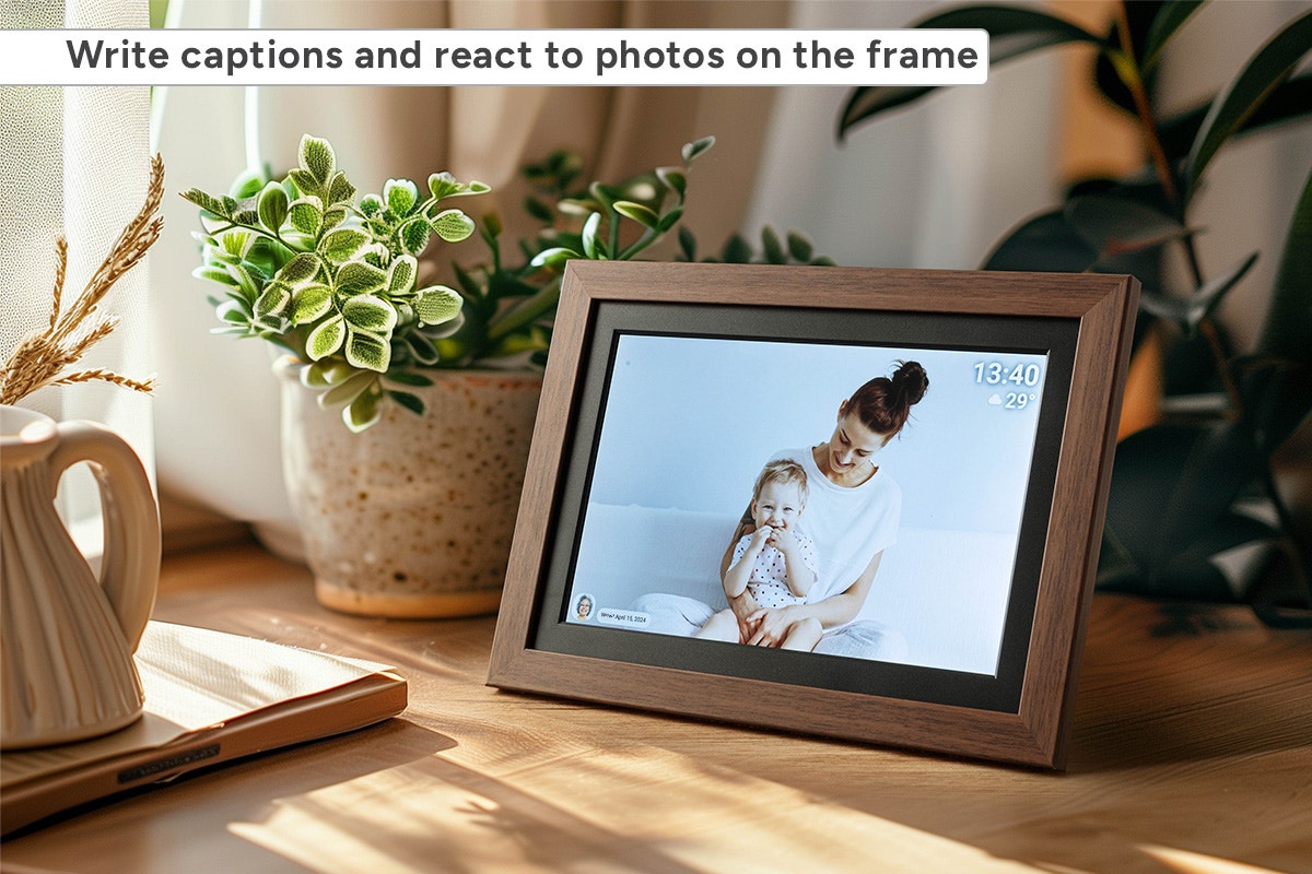 Kogan 10.1" Wi-Fi Digital Photo Frame with Frameo App - 32GB,Wood - SuperSaverAU - view 4