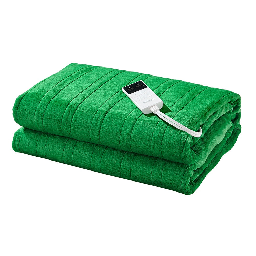 Kogan Washable Electric Heated Throw Blanket (Green, 200 x 180cm)