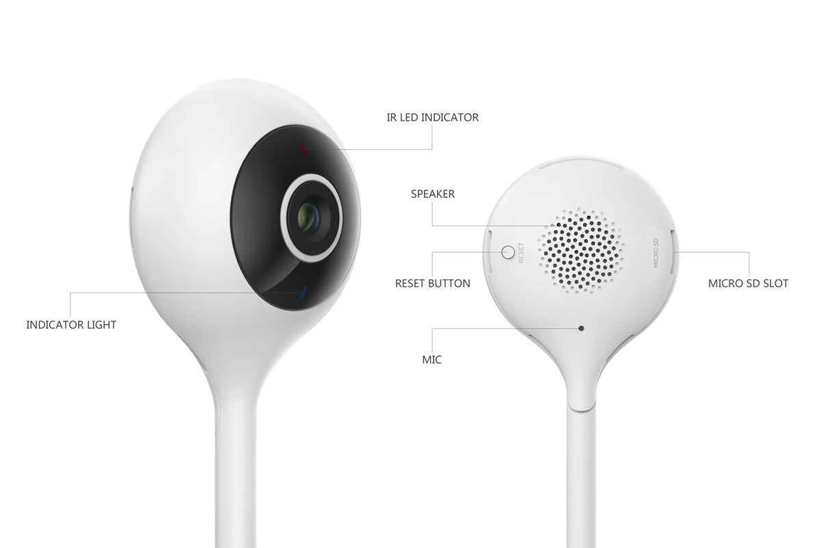 Kogan SmarterHome™ 1296p Smart Baby Monitor Security Camera (White)