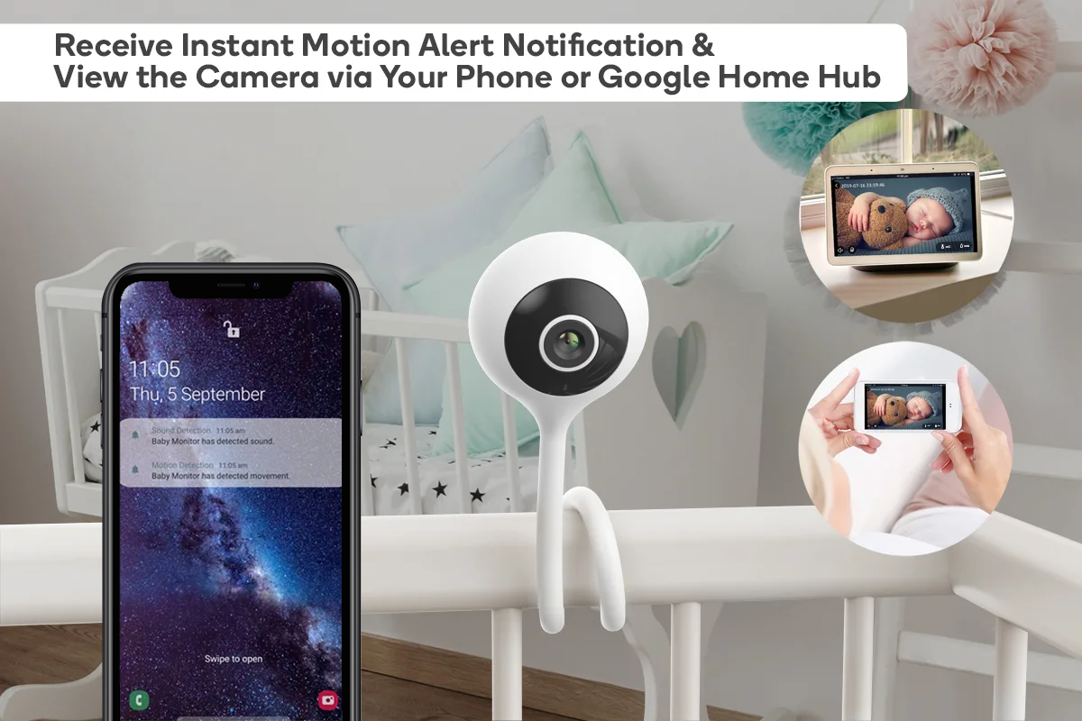 Kogan SmarterHome™ 1296p Smart Baby Monitor Security Camera (White)